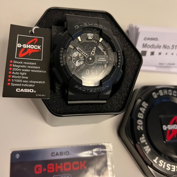 BRAND NEW G-shock GA110-1B Analog-Digital Watch in Black - Picture 3 of 3